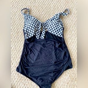 Maternity One Piece Swimsuit Front Cutout